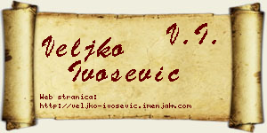Veljko Ivošević vizit kartica